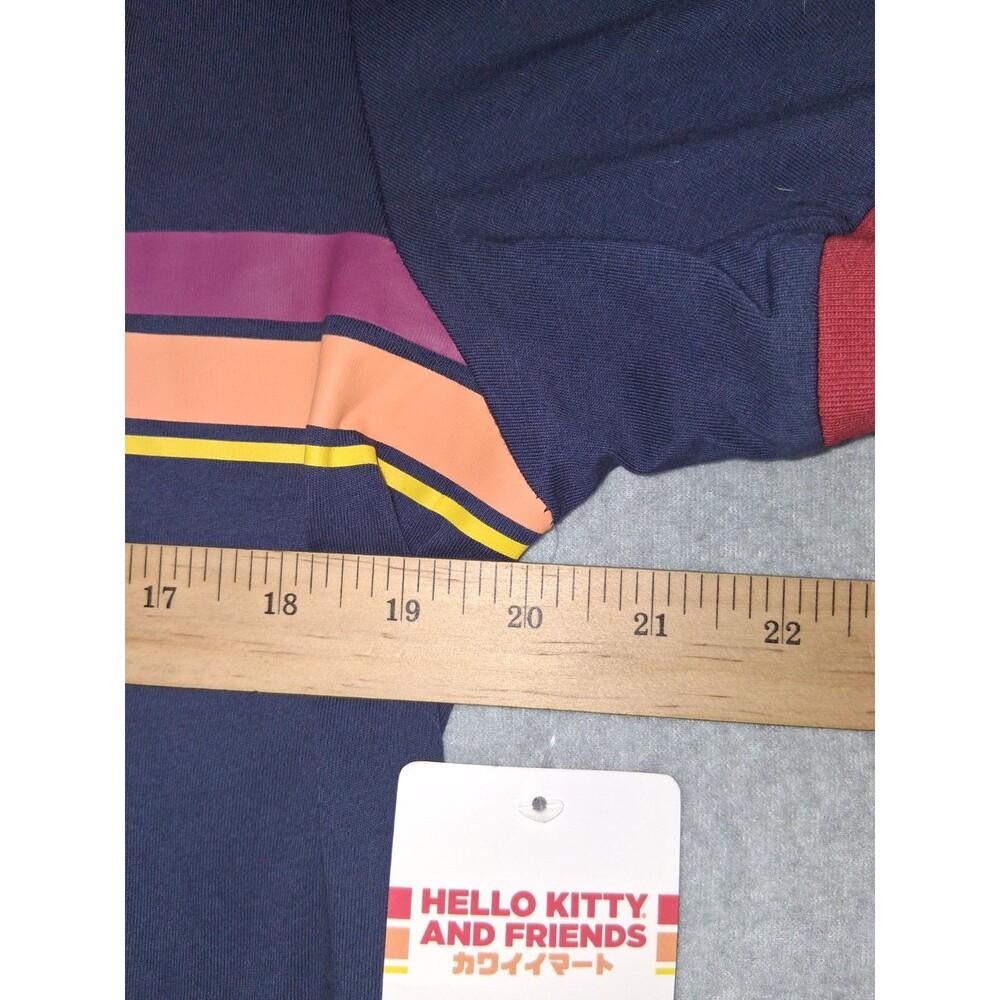 NWT BoxLunch Sanrio Hello Kitty & Friends Kawaii Mart Ringer Shirt Navy M Y2K - Picture 5 of 10